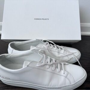 Common Projects Men's Original Achilles Low Leather Sneakers in White